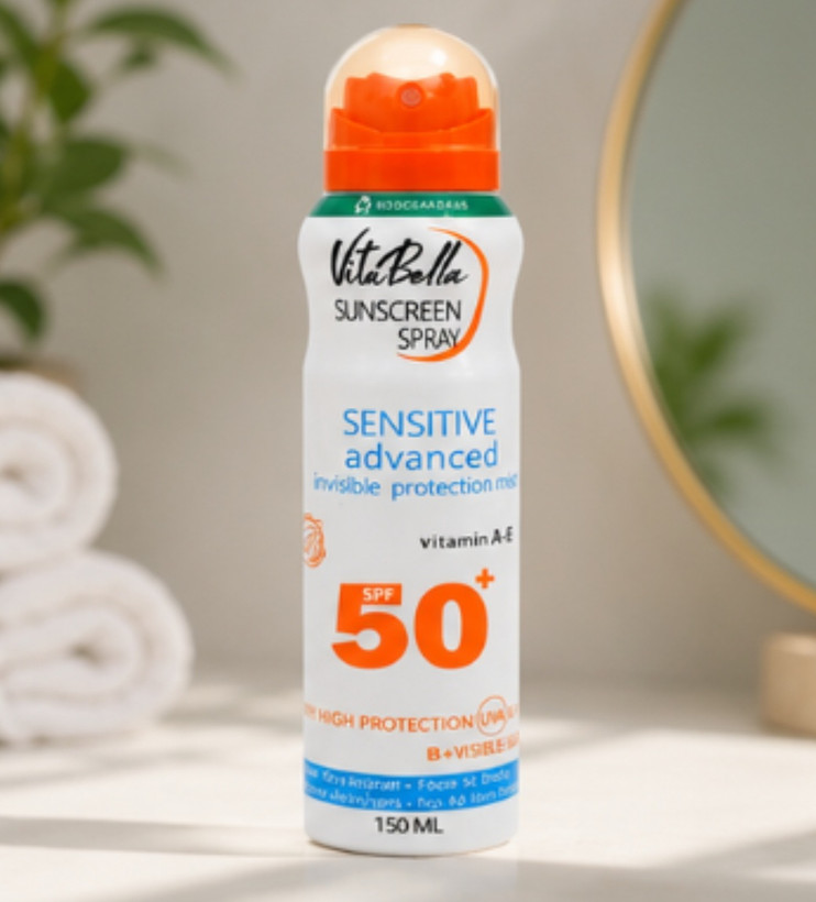 اسپری 150 میل ضد آفتاب SPF ۵۰ پوست حساس ویتابلا