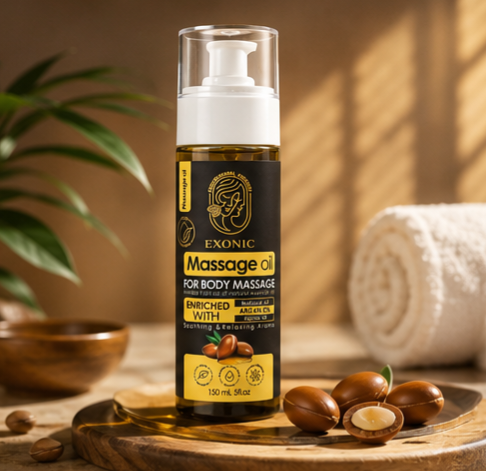 روغن ماساژ بدن اکسونیک حاوی روغن بادام شیرین و روغن یاس 150 میل