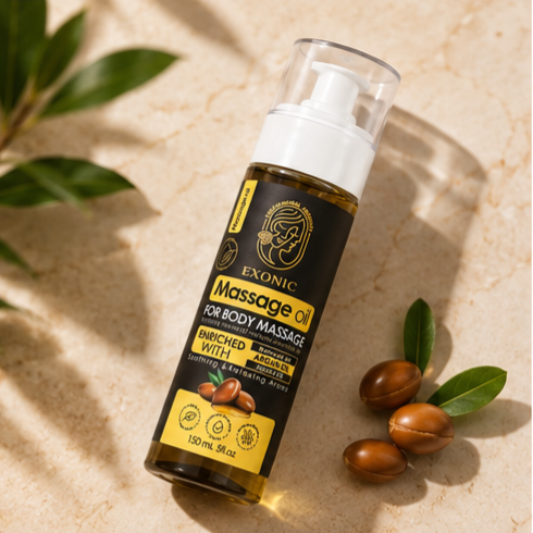 روغن ماساژ بدن اکسونیک حاوی روغن بادام شیرین و روغن یاس 150 میل